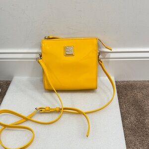 Dooney & Bourke Yellow Patent Leather Crossbody Bag purse
